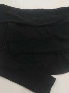 Black Off-Shoulder Long Sleeve Top