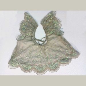 Vintage Flowy Champagne Beige Sequin Blouse