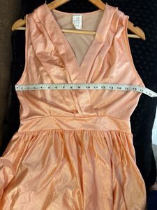 Chic Peach Wrap Dress