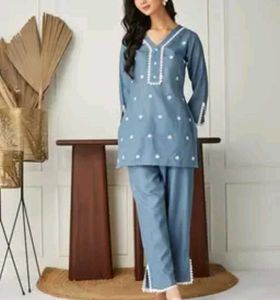 Woman blue cord set upto xxxl