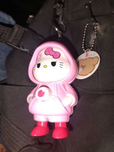 Cute Pink Hello Kitty Keychain (face change)