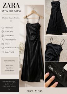 ZARA SATIN SLIP DRESS