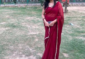 Elegant Maroon Saree