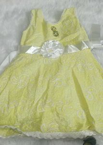 combo pack 6 baby girl frocks Adorable Yellow Lace