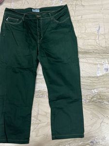 Dark Green Wide Leg Pants