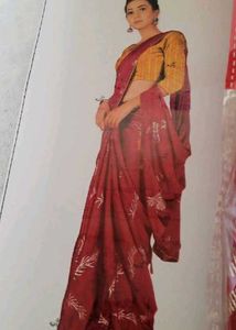 Mayna-2 Saree - Red & Yellow