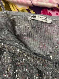 Zara Sequin Wrap style Top