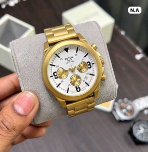 Fossil Gold Chronograph Watch
