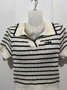 Chic Striped Polo Shirt