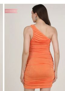 one shoulder dress with free bag