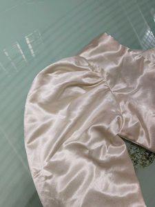 Elegant Cream Satin Gown