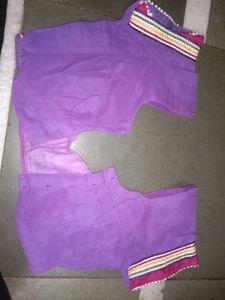 Purple &amp; Pink Embroidered Blouse