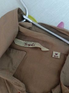 Elegant Brown Collar Kurti