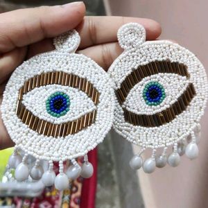 Evil Eye Beaded Earrings