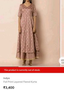 Indya Kurta With Gold Print