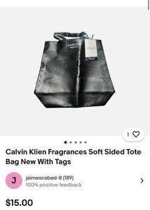 Calvin Klein Fragrances Black Tote Bag