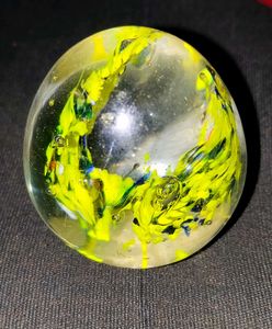 Vintage &amp; Vibrant Glass Paperweights - Pair Set of