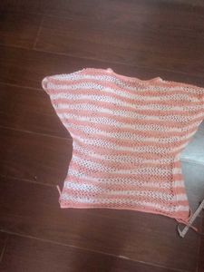 Striped Crochet Knit Top