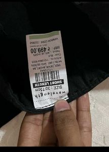 Black Button-Front Skirt