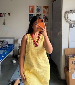 Sunny Yellow Casual Mini Dress