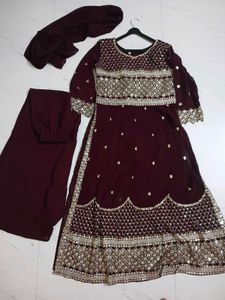 ethnic kurta and plazzo set