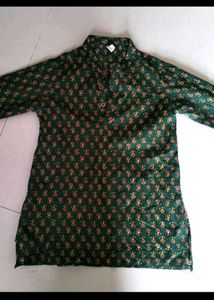 Cute Green Floral Print Dress(2-3 years)