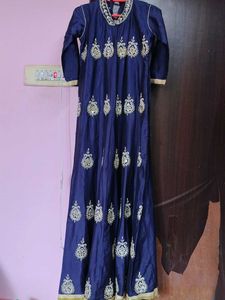 Chanderi Silk Gown kundan work