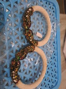 peacock Exquisite Beaded Bracelet with Enamel Work