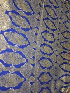 Blue &amp; Gold Dress Material