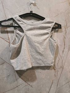 Gray Cropped tank Top (size-M)