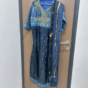 Beautiful Navy Blue Ethnic Gown