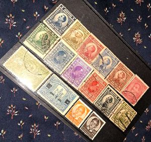 16 1950s Yugoslavian old used stamps