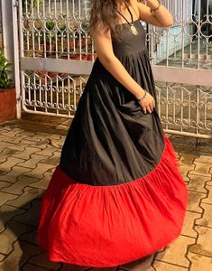 Black &amp; Red Maxi Dress