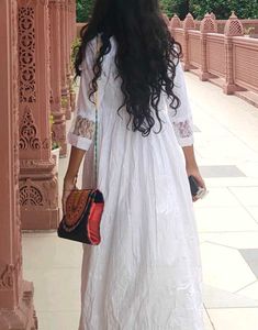 Elegant White open Kurta