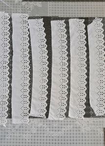 7 White Cotton lace pieces