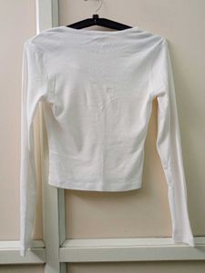 Classic White Long Sleeve Top ZUDIO