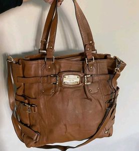 Michael Kors Brown Leather Tote Bag