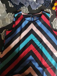 Allen Solly Colorful Chevron Dress