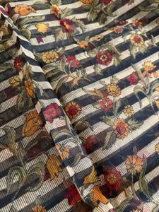 black floral design saree
