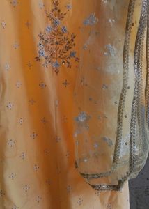 butter yellow kurta set for women