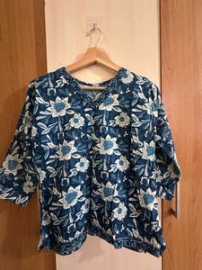 Beautiful Blue Floral Kurta