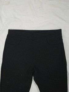 Classic Black Textured Pants