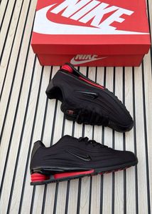 Nike Shox Black & Red Sneakers