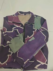 Abstract Print Full Zip Jacket