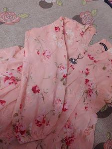 Pink Floral Kurta