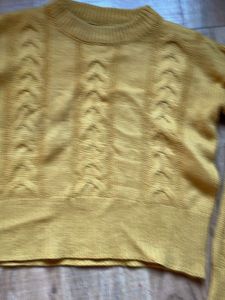 Mustard Cable Knit Sweater