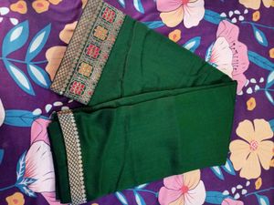 Elegant Green saree with Embellished Border