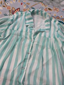 Striped Button-Up Shirt