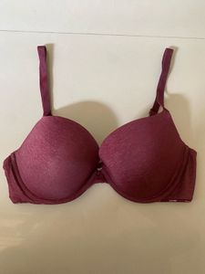 Calvin Klein Burgundy Lace Bra &amp; Panty Set