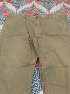 Men Trouser Jeans Size 36 Waist Color Olive Green